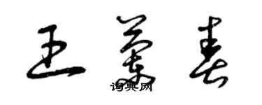 曾庆福王兰春草书个性签名怎么写