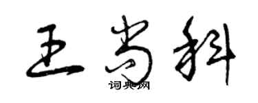 曾庆福王尚科草书个性签名怎么写