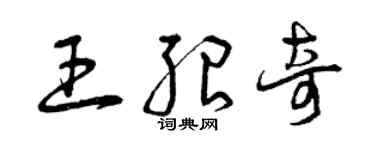 曾庆福王绍奇草书个性签名怎么写