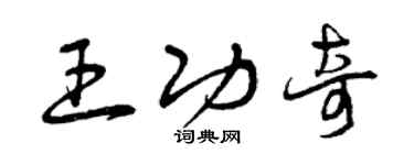 曾庆福王功奇草书个性签名怎么写