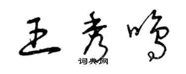 曾庆福王秀鸣草书个性签名怎么写