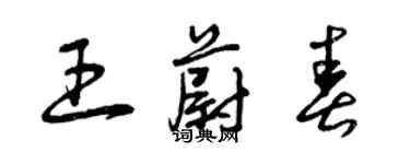 曾庆福王蔚春草书个性签名怎么写