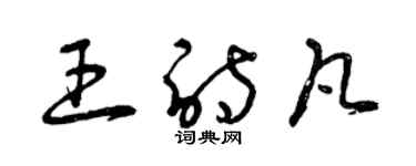 曾庆福王诗凡草书个性签名怎么写