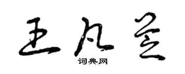 曾庆福王凡芝草书个性签名怎么写