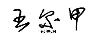 朱锡荣王尔甲草书个性签名怎么写