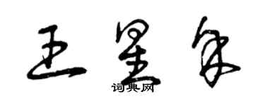 曾庆福王星余草书个性签名怎么写