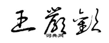 曾庆福王严欢草书个性签名怎么写