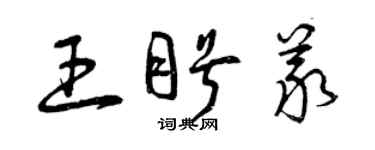 曾庆福王盼义草书个性签名怎么写