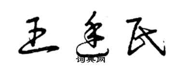 曾庆福王廷民草书个性签名怎么写