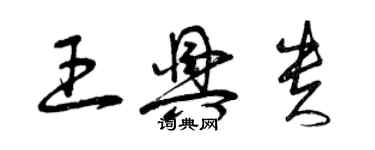 曾庆福王兴贵草书个性签名怎么写