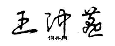 曾庆福王冲燕草书个性签名怎么写