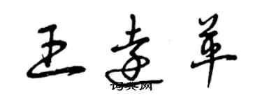 曾庆福王远革草书个性签名怎么写
