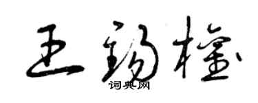 曾庆福王锡权草书个性签名怎么写