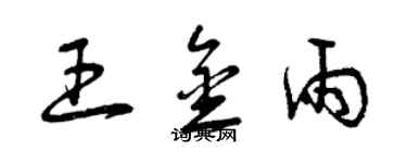 曾庆福王金雨草书个性签名怎么写