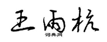 曾庆福王雨杭草书个性签名怎么写