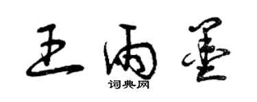 曾庆福王雨墨草书个性签名怎么写