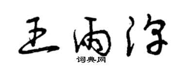 曾庆福王雨淳草书个性签名怎么写