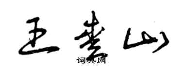 曾庆福王爱山草书个性签名怎么写