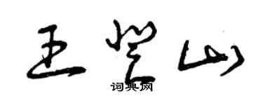 曾庆福王登山草书个性签名怎么写
