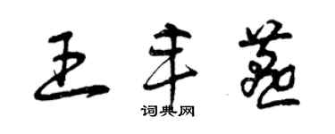 曾庆福王丰燕草书个性签名怎么写