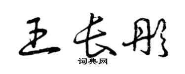 曾庆福王长彤草书个性签名怎么写