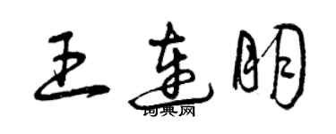 曾庆福王连朋草书个性签名怎么写