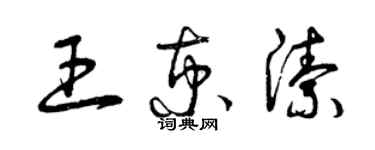 曾庆福王京洁草书个性签名怎么写