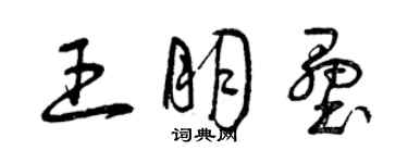曾庆福王朋垒草书个性签名怎么写