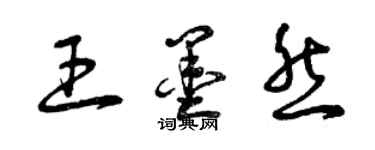 曾庆福王墨然草书个性签名怎么写
