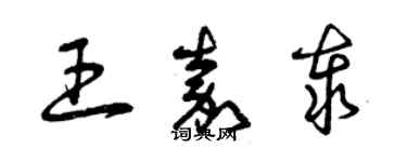曾庆福王嘉泰草书个性签名怎么写