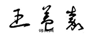 曾庆福王益嘉草书个性签名怎么写