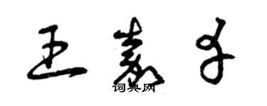 曾庆福王嘉幸草书个性签名怎么写
