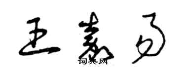 曾庆福王嘉易草书个性签名怎么写