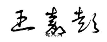曾庆福王嘉彭草书个性签名怎么写