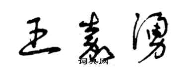曾庆福王嘉涌草书个性签名怎么写