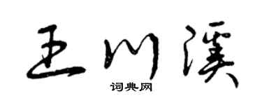 曾庆福王川溪草书个性签名怎么写