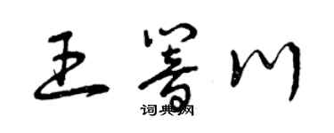 曾庆福王响川草书个性签名怎么写