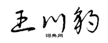 曾庆福王川豹草书个性签名怎么写