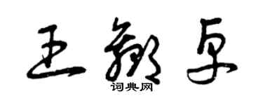 曾庆福王赢卓草书个性签名怎么写