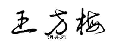 曾庆福王方梅草书个性签名怎么写