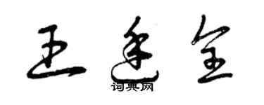 曾庆福王廷全草书个性签名怎么写