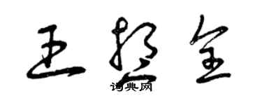 曾庆福王想全草书个性签名怎么写