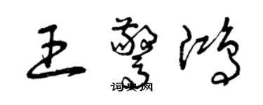 曾庆福王惊鸿草书个性签名怎么写