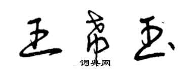 曾庆福王希玉草书个性签名怎么写