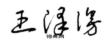 曾庆福王泽漫草书个性签名怎么写