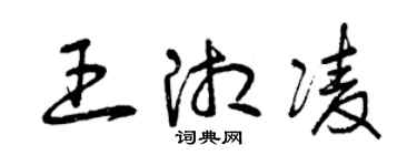 曾庆福王湘凌草书个性签名怎么写