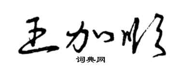 曾庆福王加顺草书个性签名怎么写