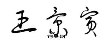 曾庆福王景宾草书个性签名怎么写