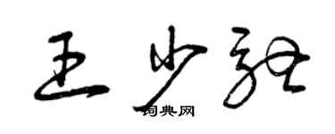 曾庆福王少驰草书个性签名怎么写