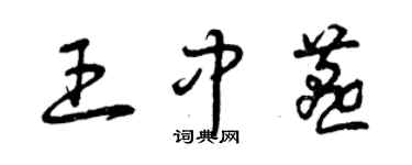 曾庆福王中燕草书个性签名怎么写